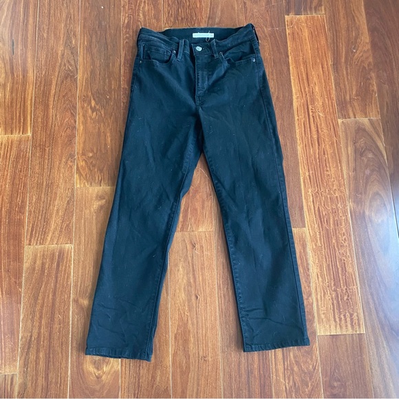 FINAL PRICE Levi’s 724 High Rise Straight Crop Jean black size 28 - Picture 4 of 9
